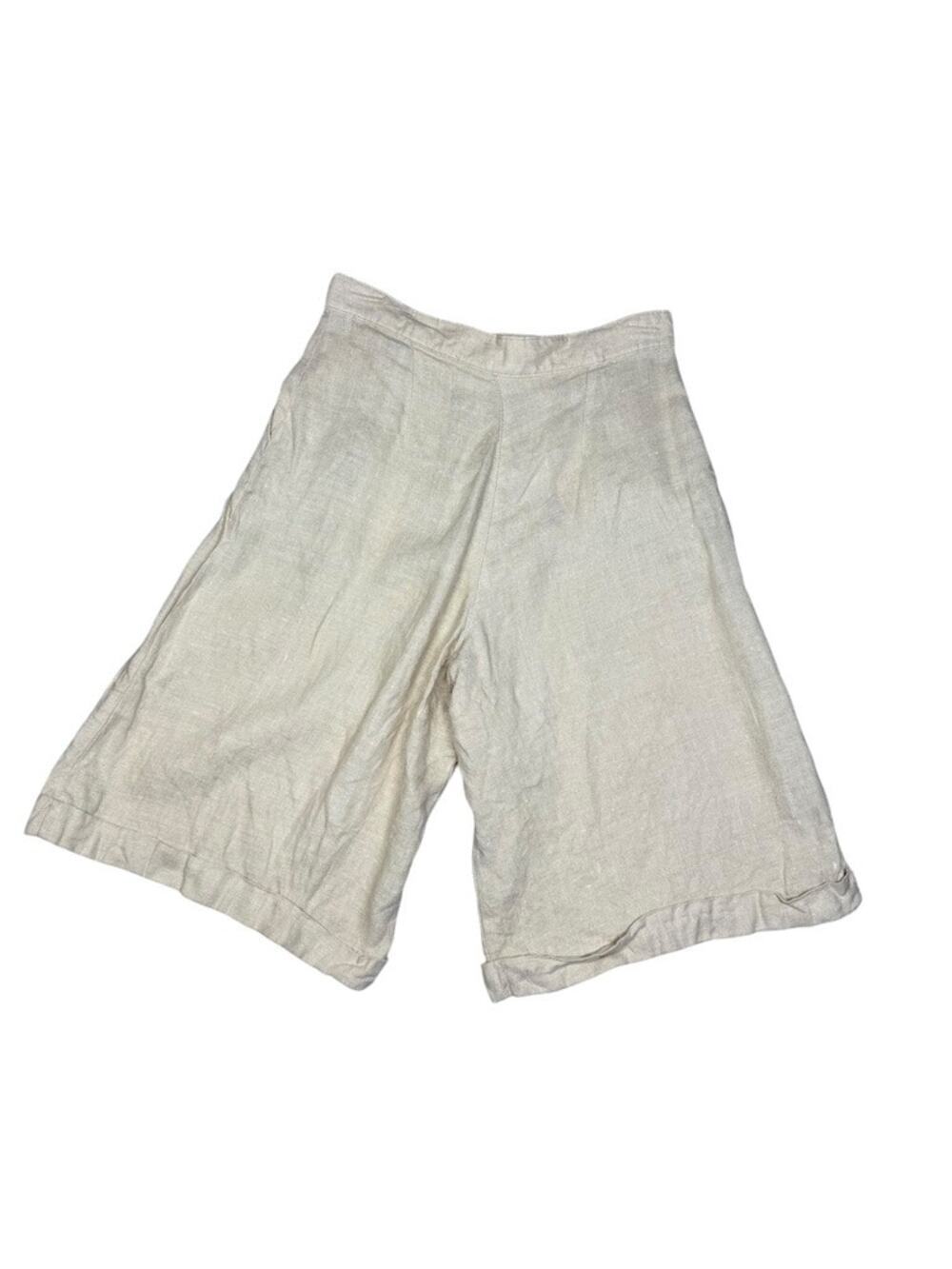 Ruff Hewn Retro Vintage Linen High Waisted Shorts Jorts Small 4 / 6